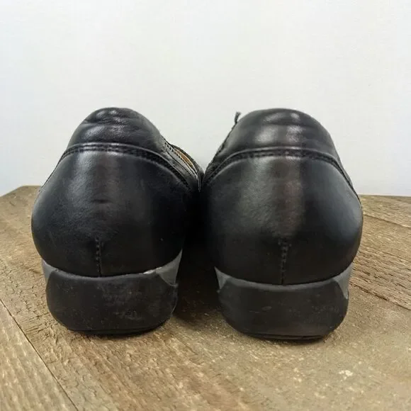 Naturalizer Olympia black leather slip on shoes comfort work size 6.5 - Picture 5 of 8